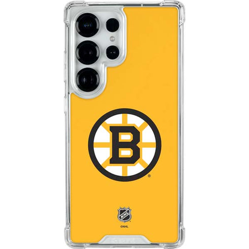 NHL Boston Bruins Solid Background Galaxy S25 Ultra Clear Case